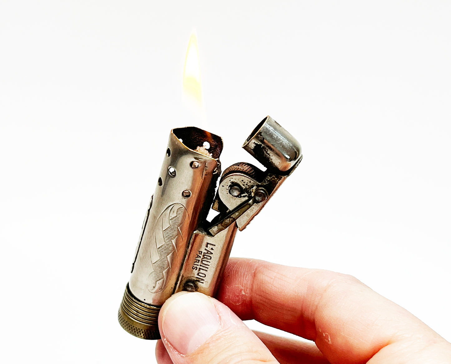 Working 1920s French L'Aquilon Flip Action Lighter