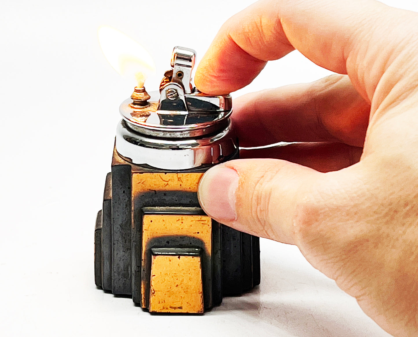 1929 Ronson New Yorker Copper-Base Table Lighter