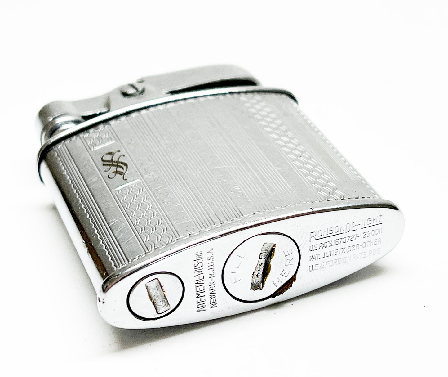 1929-1930 Ronson De-Light Lighter and Cigarette Case Set