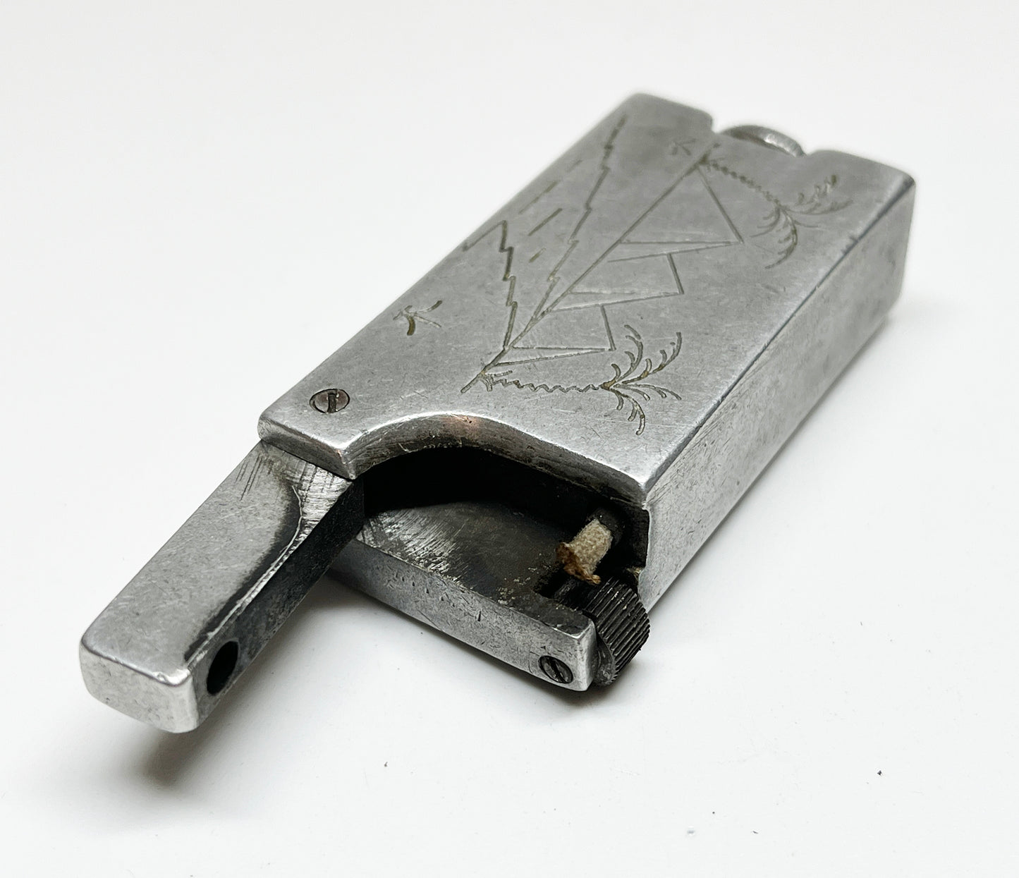Working WWII 1940s Aluminum Block Trench Art Lighter