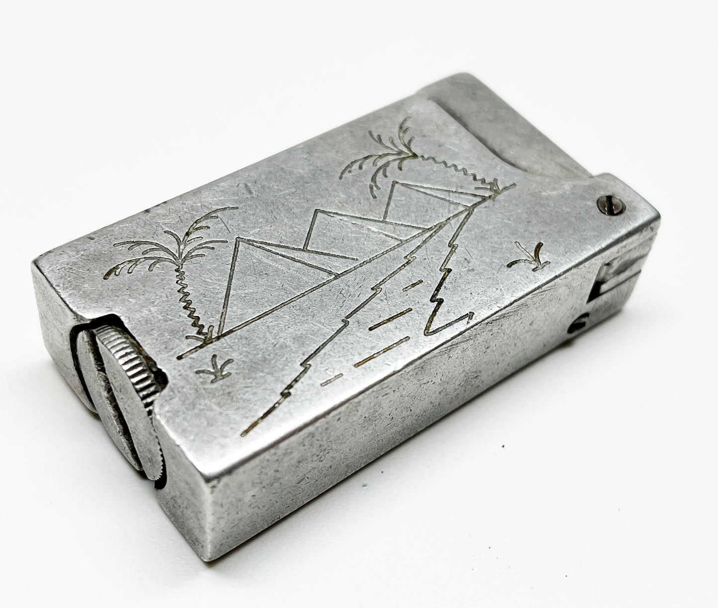 Working WWII 1940s Aluminum Block Trench Art Lighter
