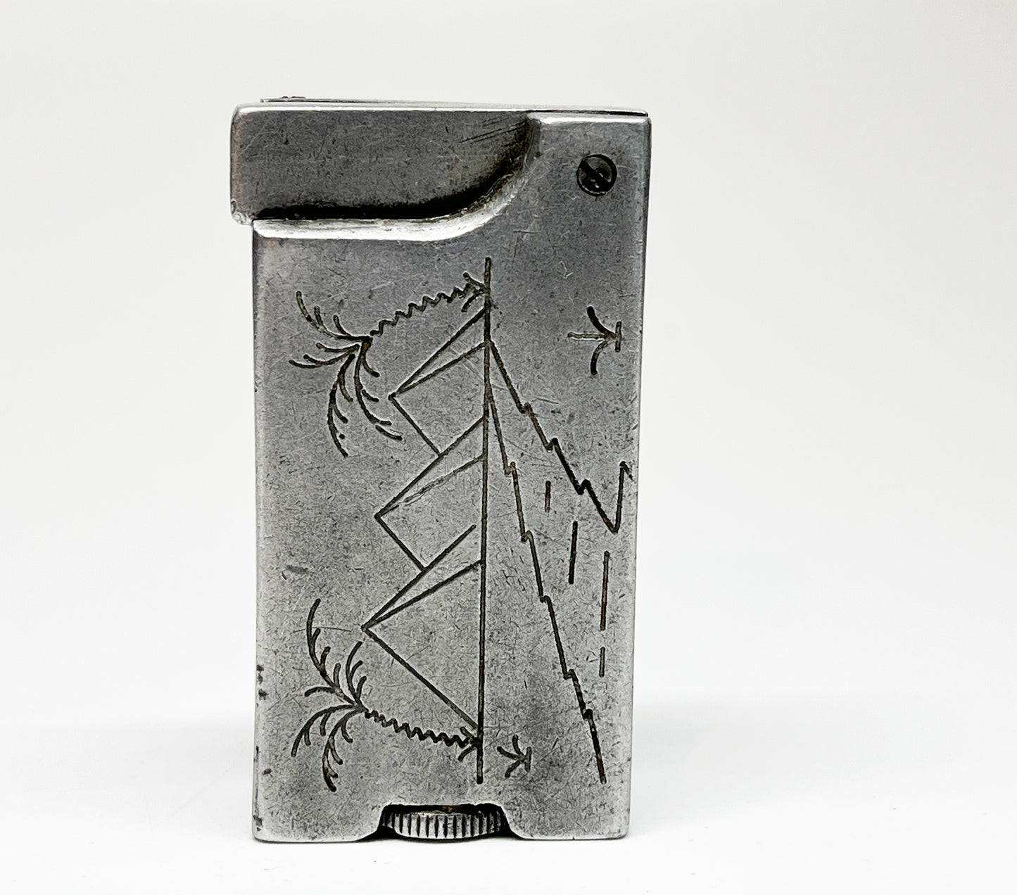 Working WWII 1940s Aluminum Block Trench Art Lighter