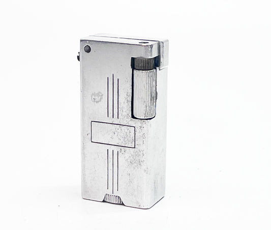 1940s Aero Lite Amsco Advertising Aluminum Block Lighter with Compass Engraving