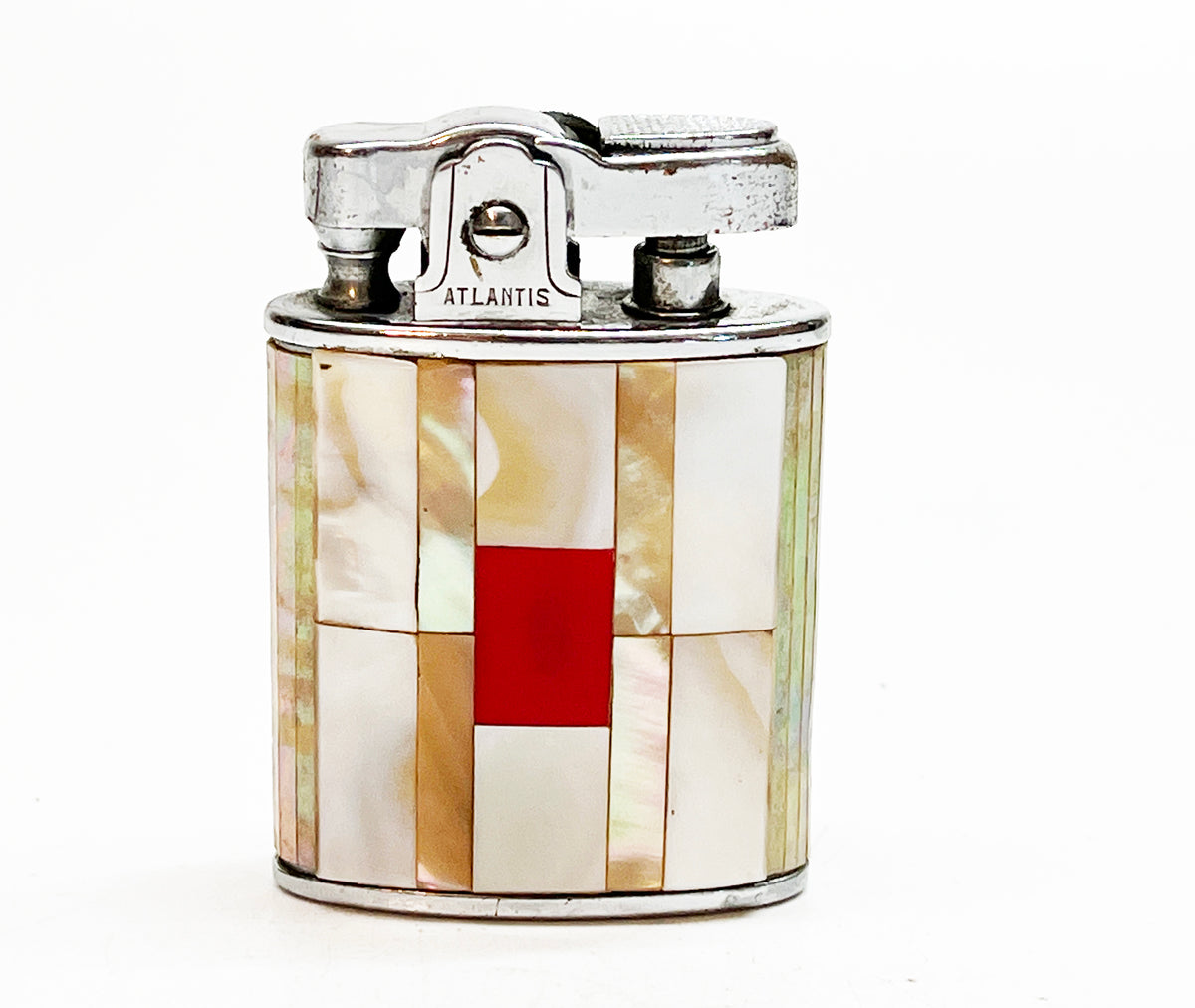 Working 1950s Atlantis Mother of Pearl Vintage Lighter