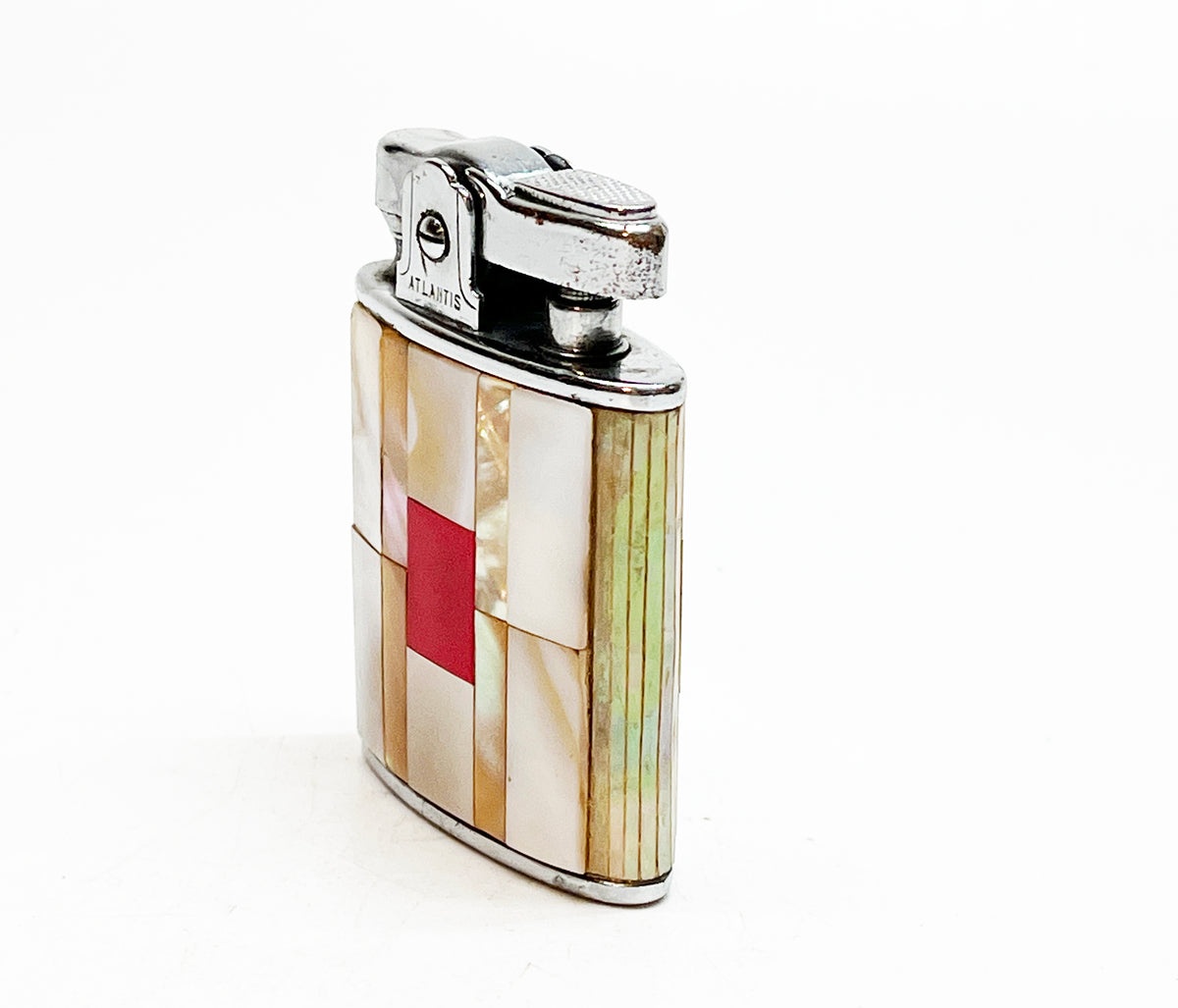 Working 1950s Atlantis Mother of Pearl Vintage Lighter