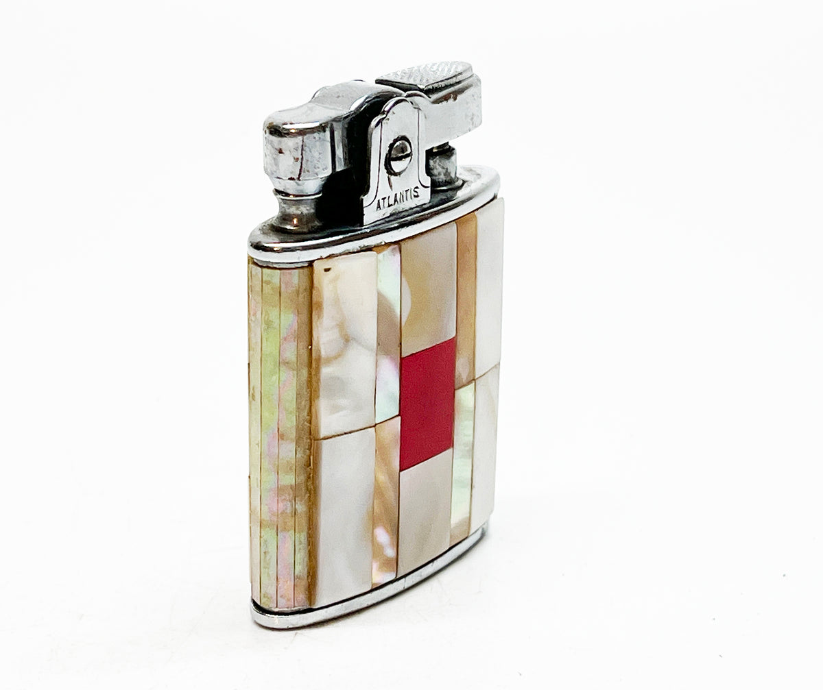 Working 1950s Atlantis Mother of Pearl Vintage Lighter