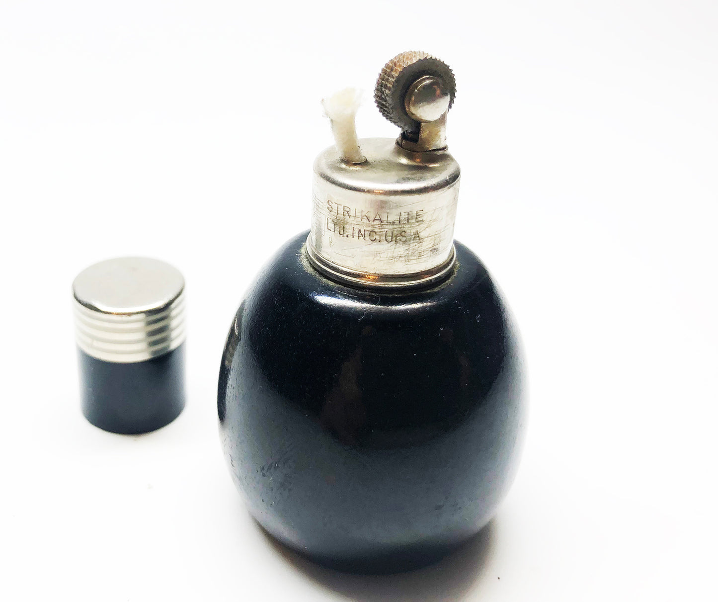 Strikalite 1920s Working Black Bakelite Lighter