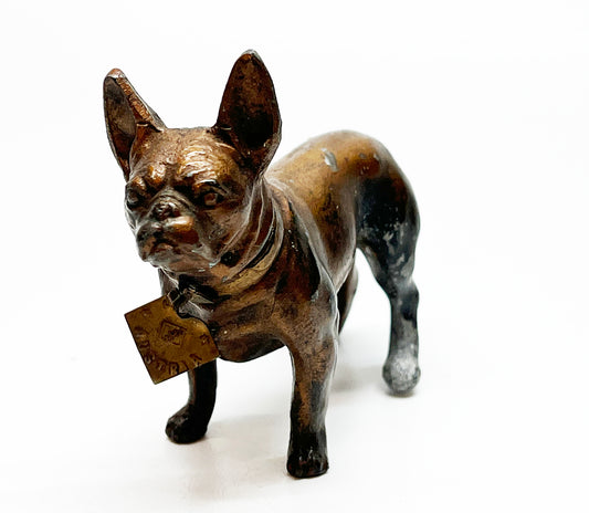 1912 MEB Figural Bronze Dog Lighter Made in Austria
