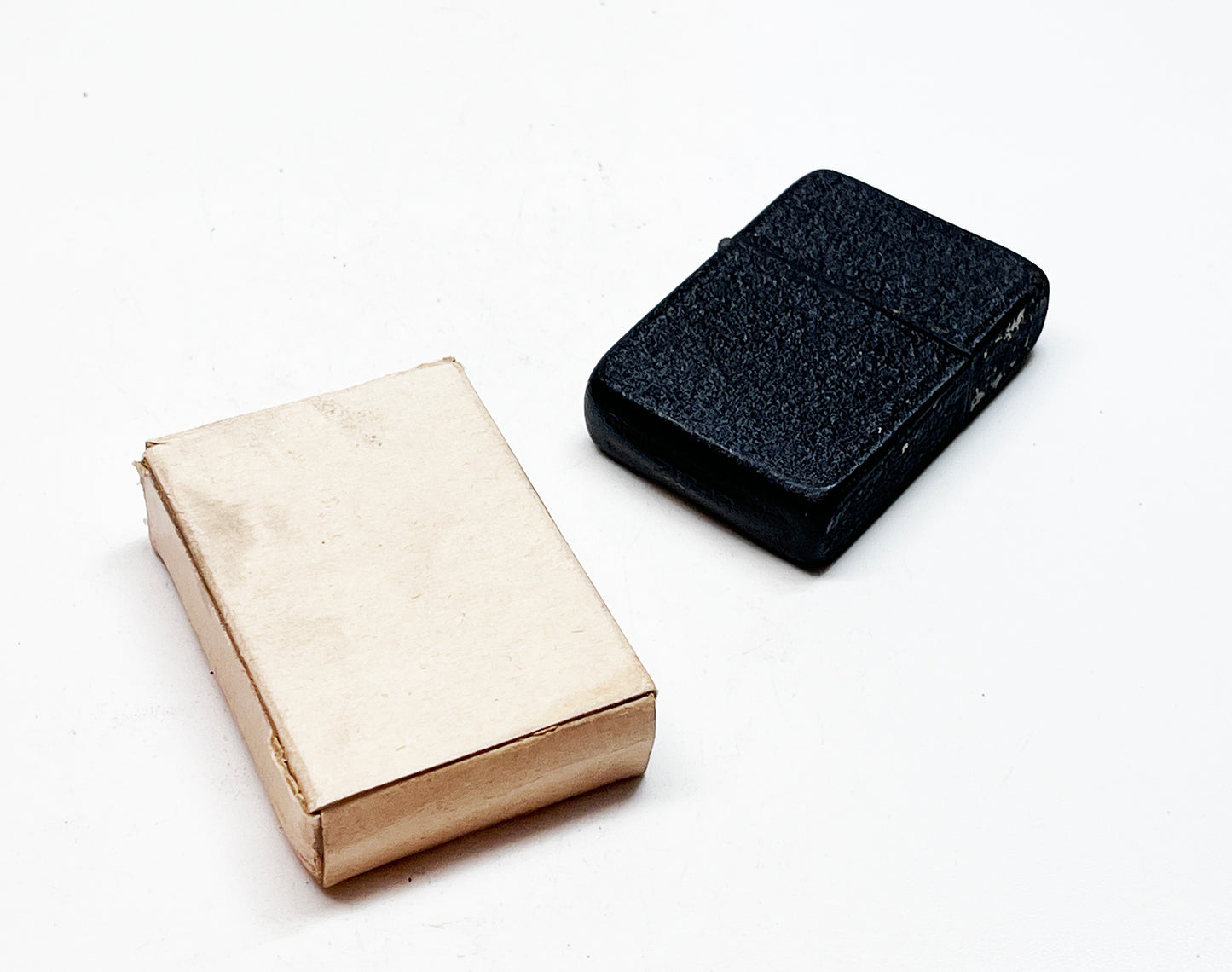 Rare 1943-1945 Black Crackle WWII Zippo with Original Box