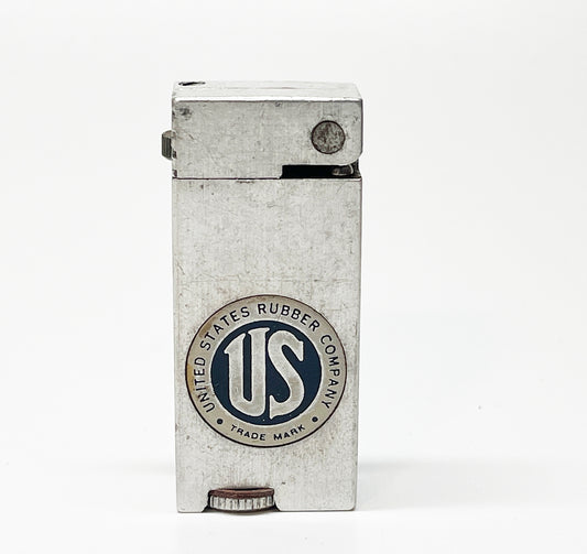 1940s Advertising US Rubber Vintage Aluminum Block Lighter
