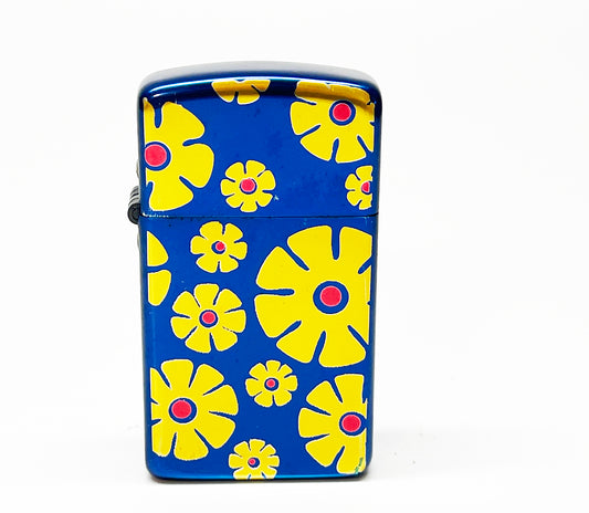 Blue Flower Hippie Storm King 1950s Lighter