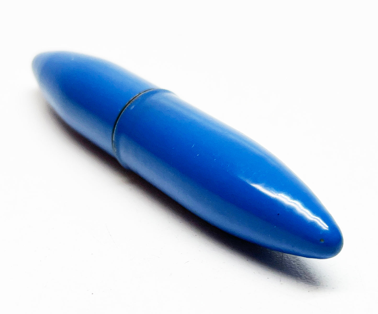 Working Blue Enamel Lipstick Vintage 1940s Lighter