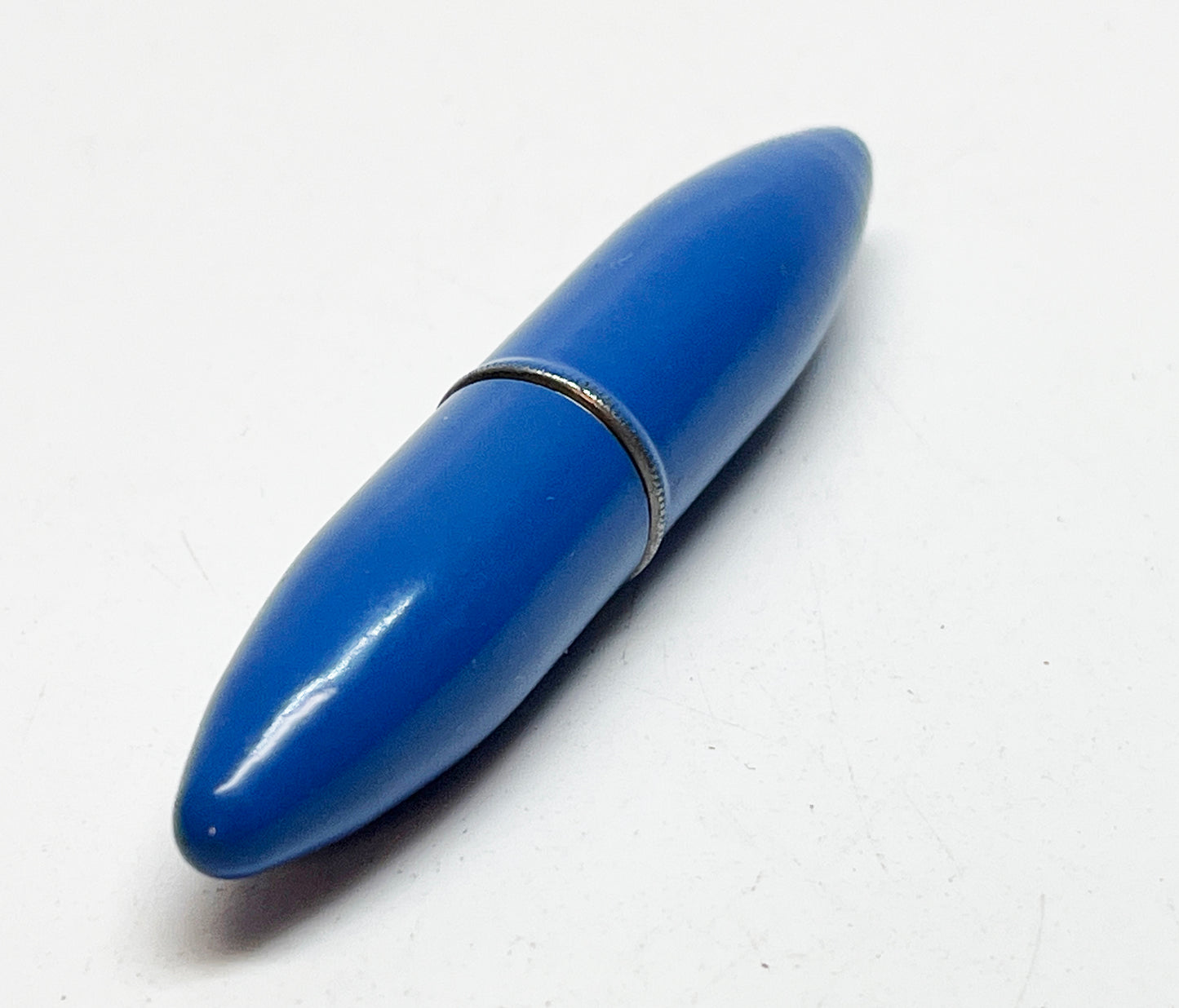 Working Blue Enamel Lipstick Vintage 1940s Lighter