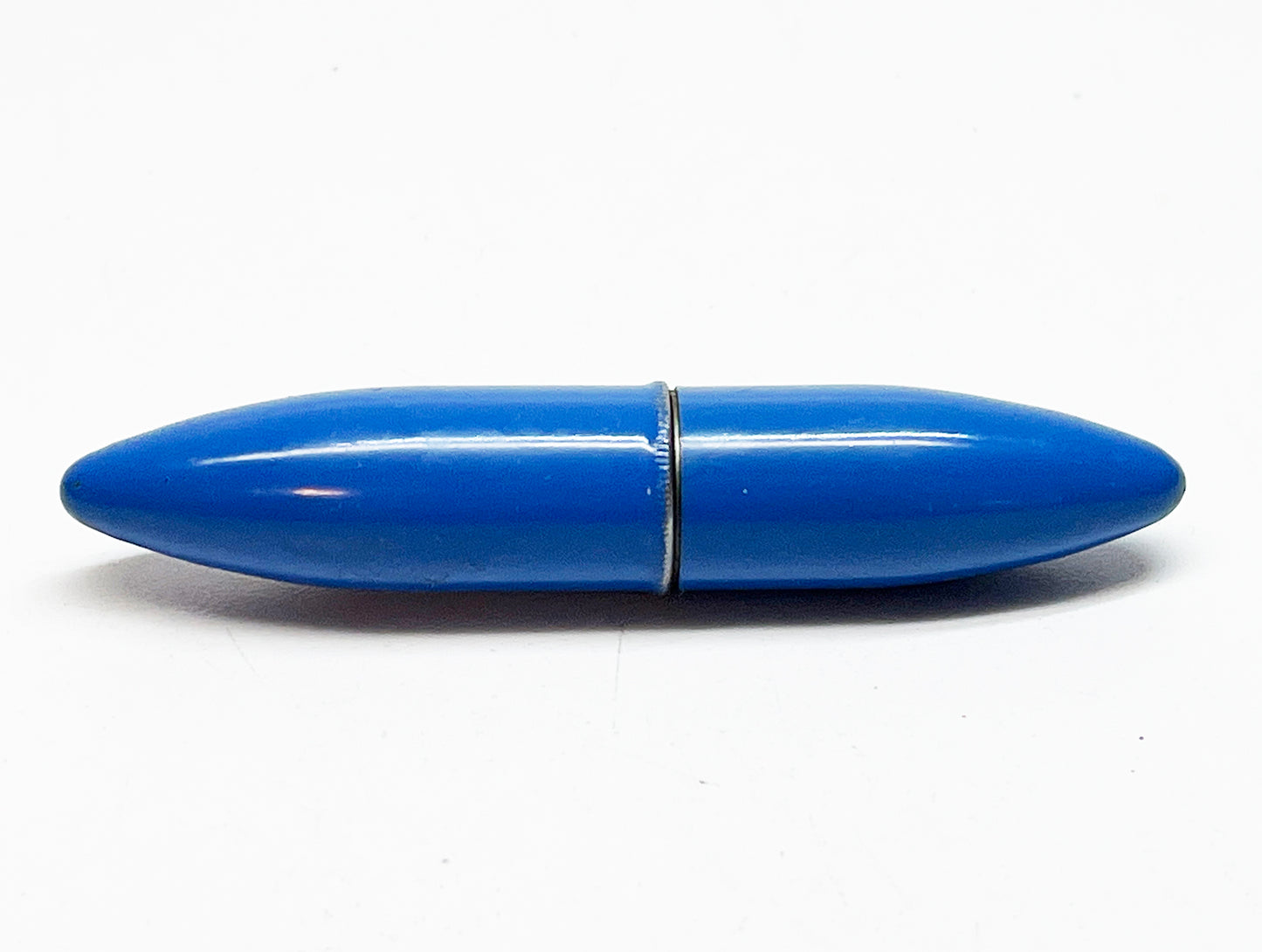 Working Blue Enamel Lipstick Vintage 1940s Lighter