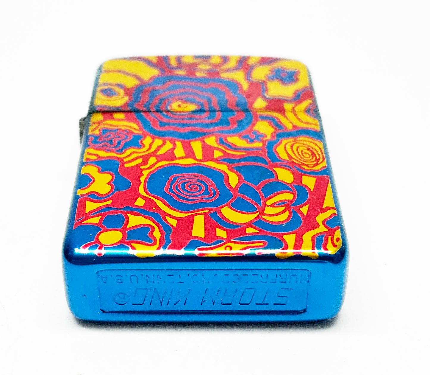 1960s Hippie Era Blue Flower Power Lighter