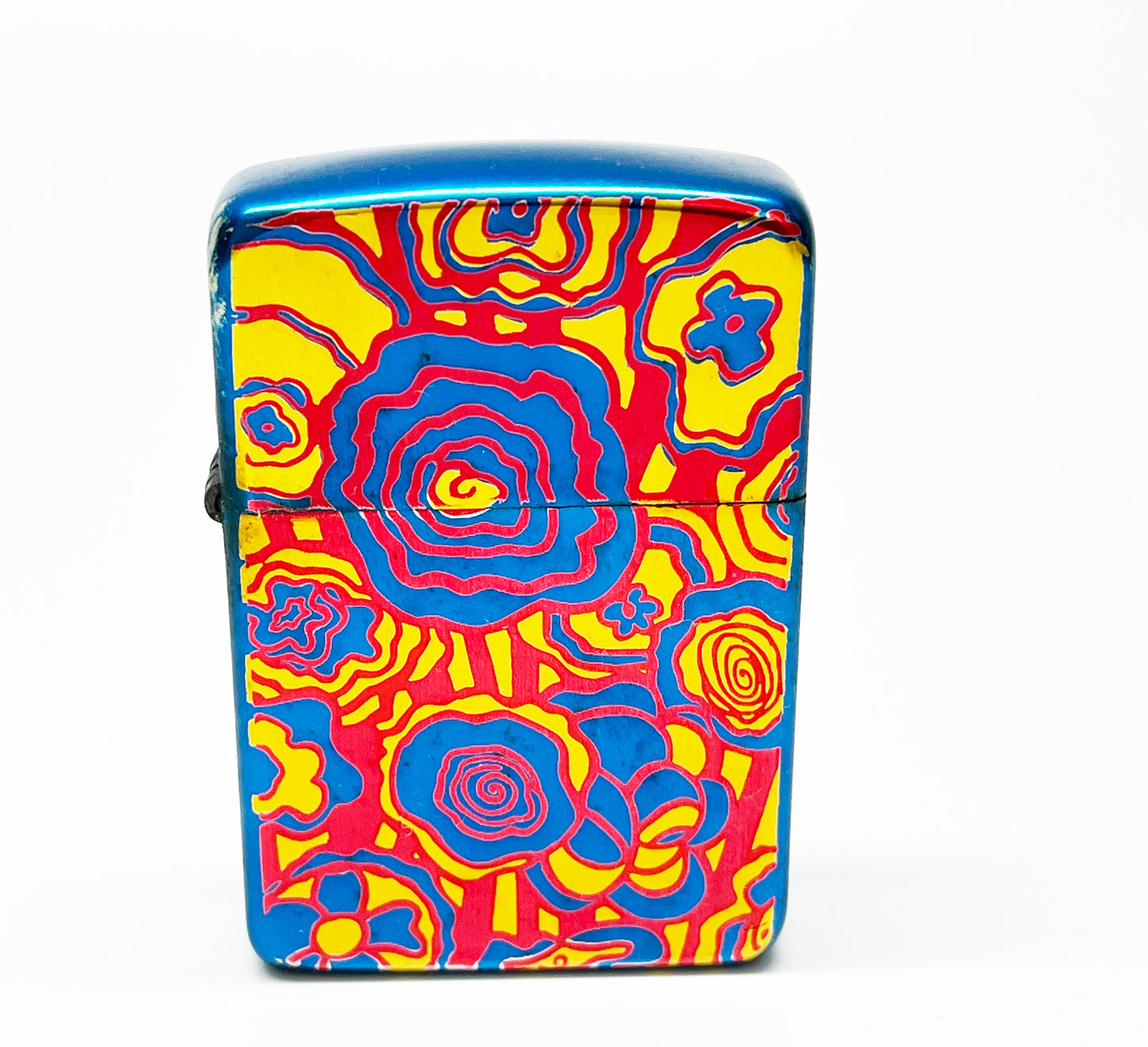 1960s Hippie Era Blue Flower Power Lighter