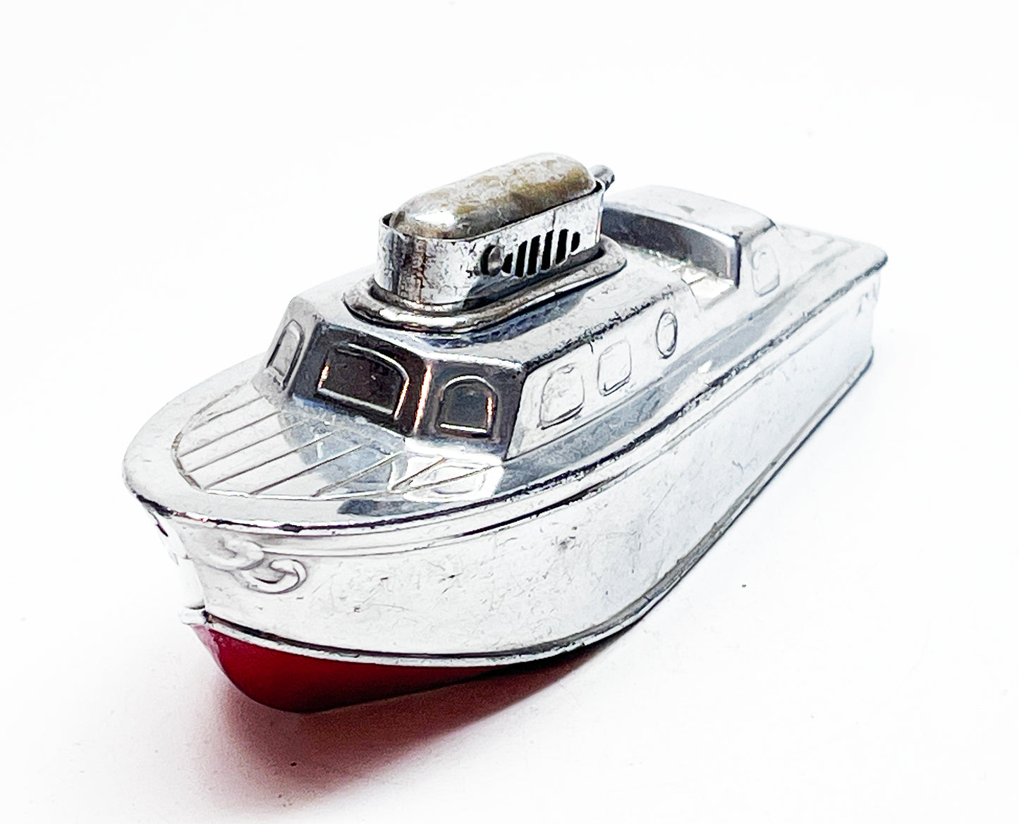 1950s Motor Boat Shaped Occupied Semi Automatic Japan Lighter