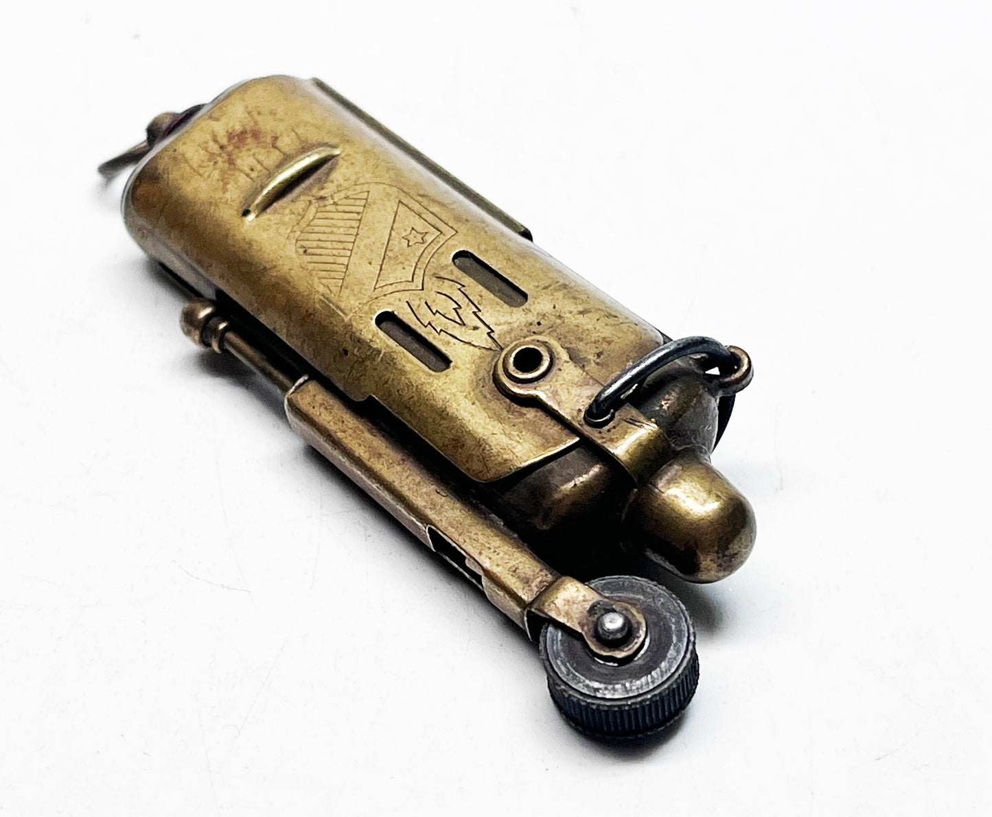 Working 1930s Bowers Slide Sleeve Brass Trench Lighter