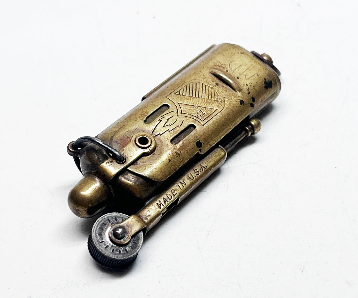 Working 1930s Bowers Slide Sleeve Brass Trench Lighter