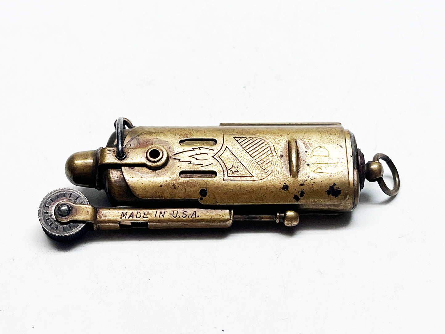 Working 1930s Bowers Slide Sleeve Brass Trench Lighter
