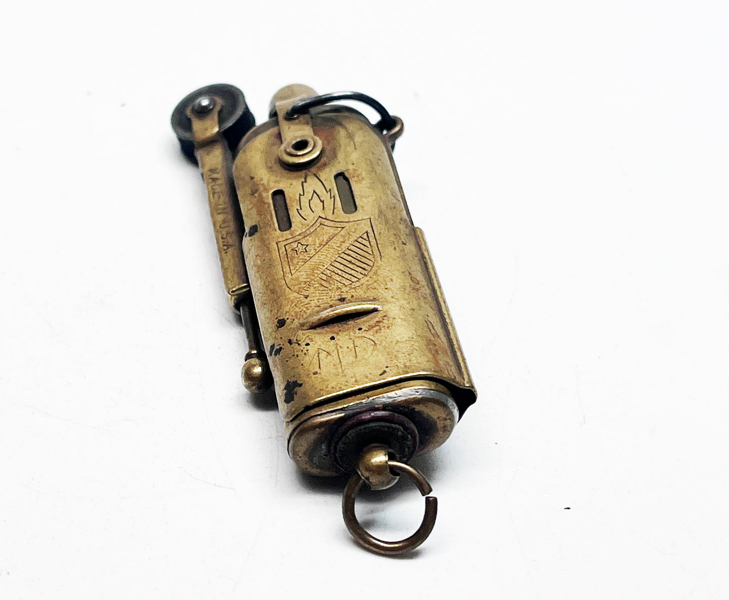 Working 1930s Bowers Slide Sleeve Brass Trench Lighter
