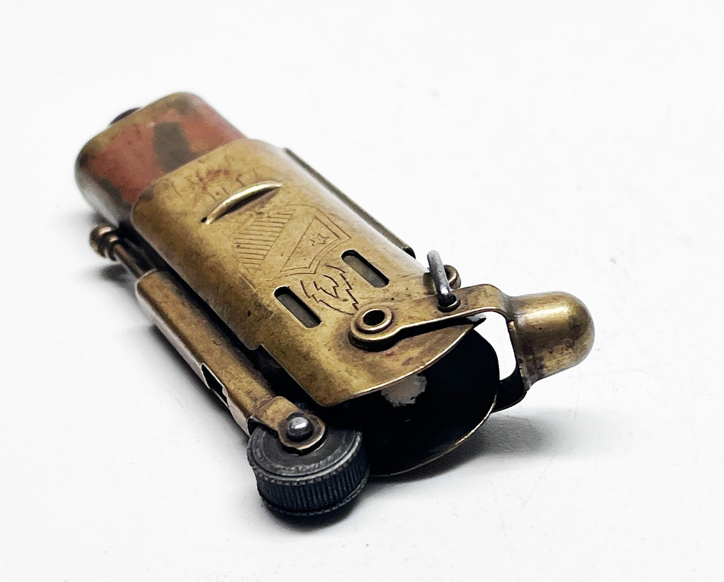 Working 1930s Bowers Slide Sleeve Brass Trench Lighter
