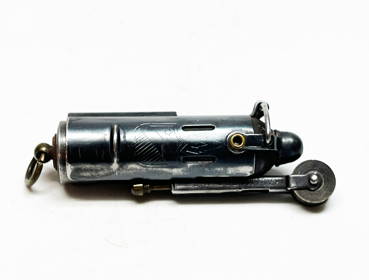 Working 1940s  WWII Bowers Sure Fire Side Sleeve Lighter