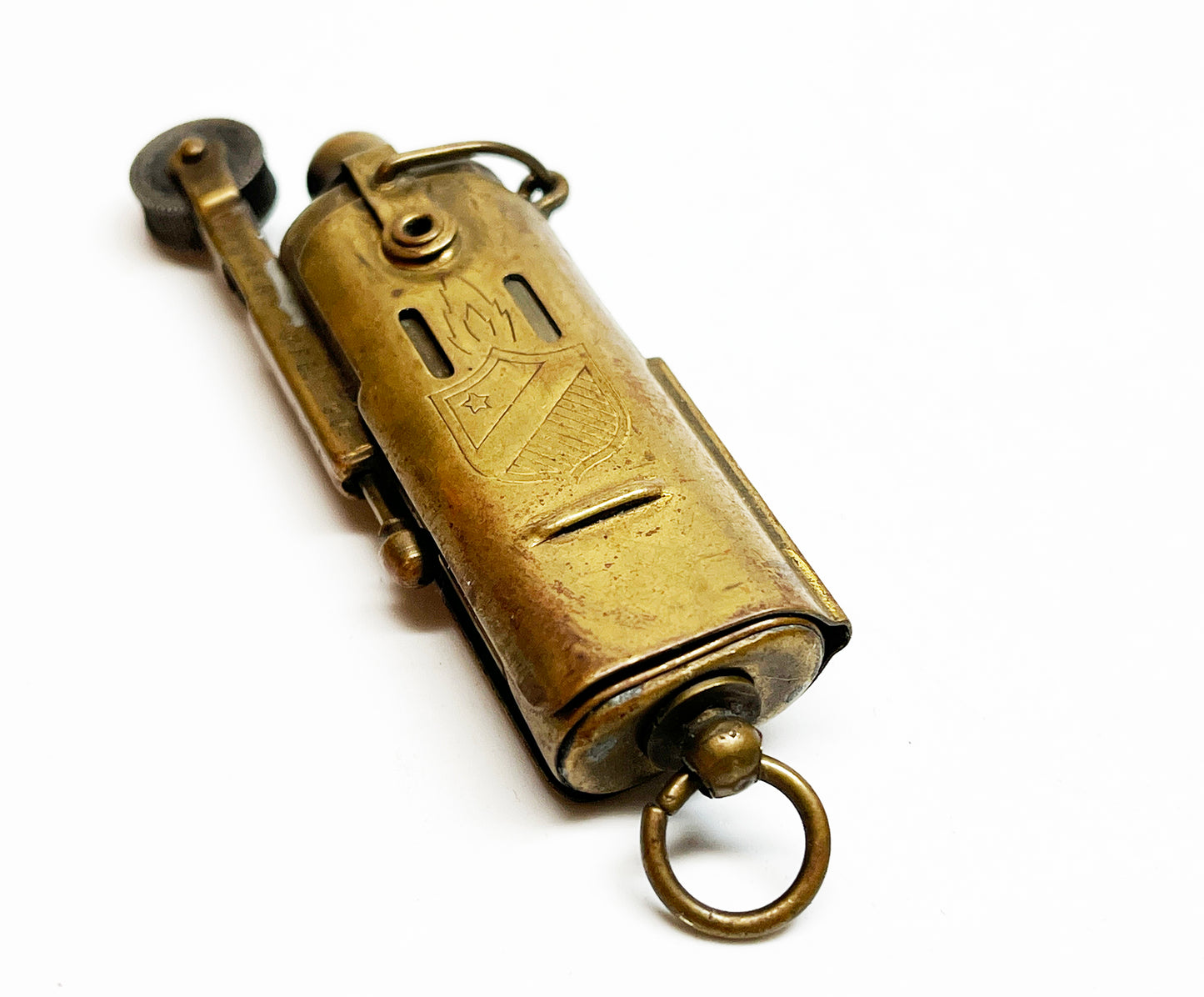 Working 1930s Proctor's Products / Bowers Slide Sleeve Brass Trench Lighter