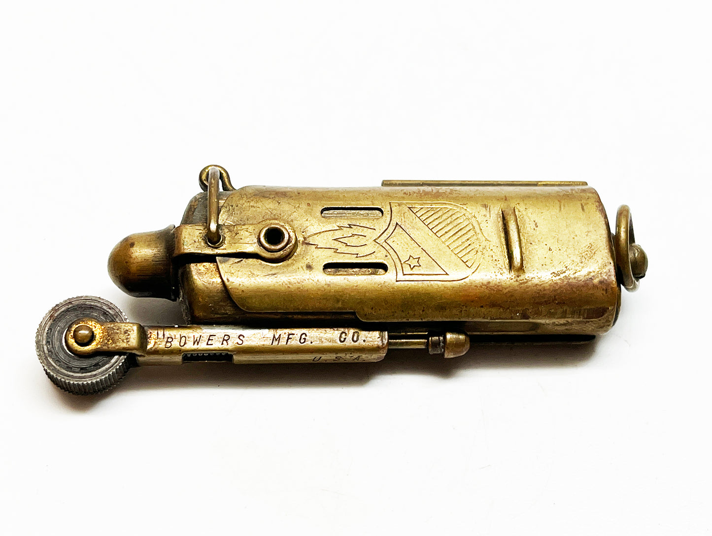 Working 1930s Proctor's Products / Bowers Slide Sleeve Brass Trench Lighter