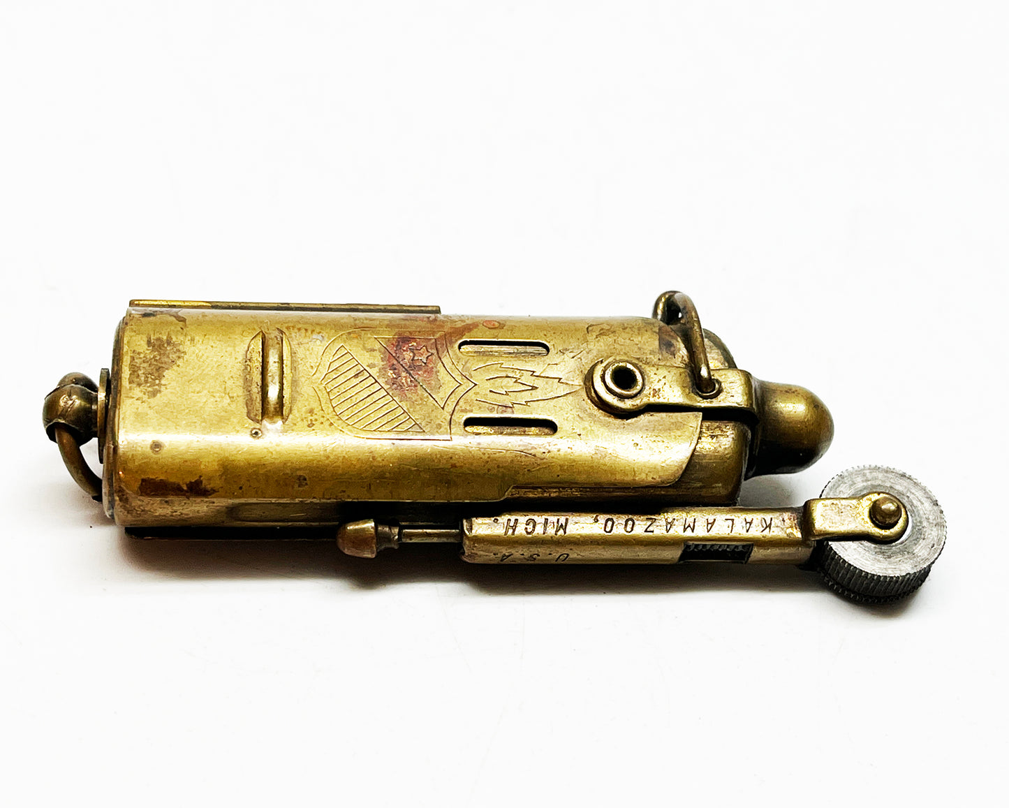 Working 1930s Proctor's Products / Bowers Slide Sleeve Brass Trench Lighter