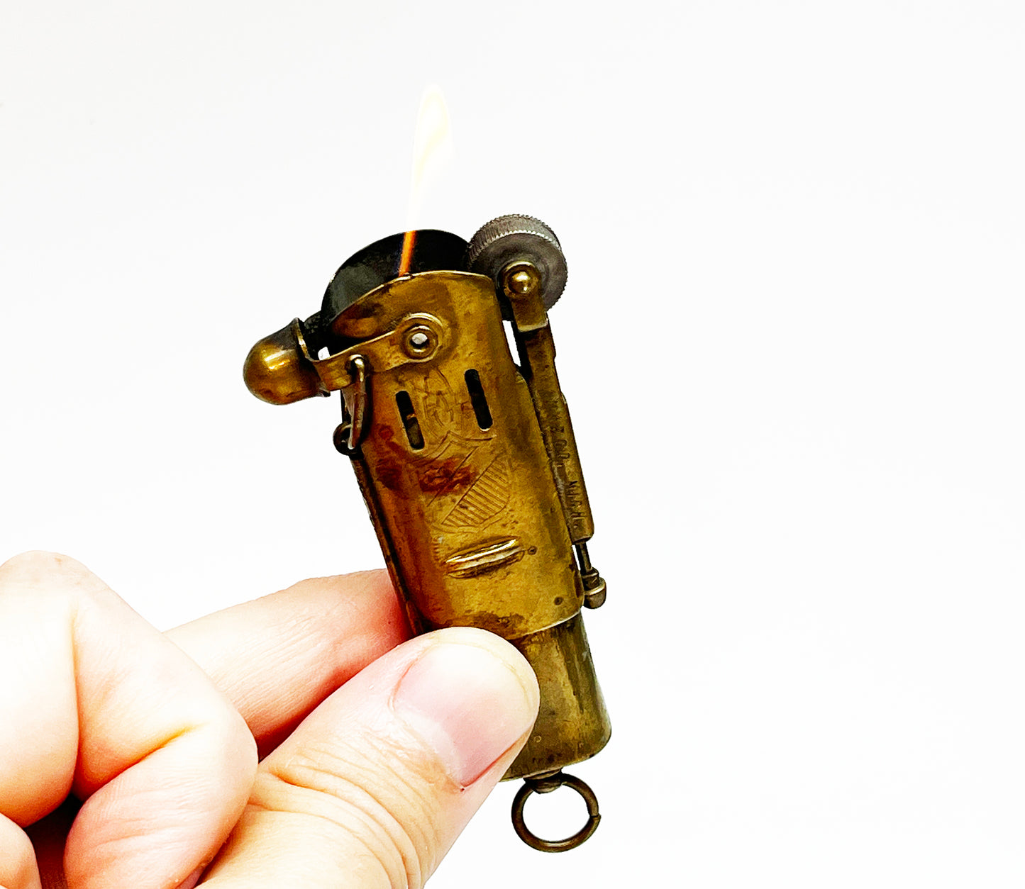 Working 1930s Proctor's Products / Bowers Slide Sleeve Brass Trench Lighter