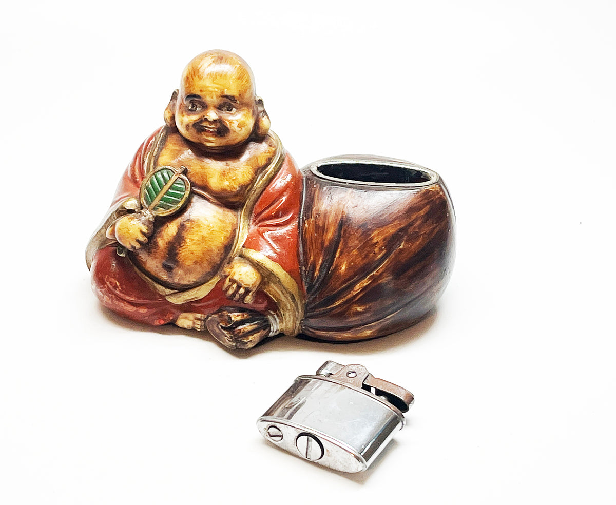 1950s Sitting Buddha Figural Table Vintage Lighter