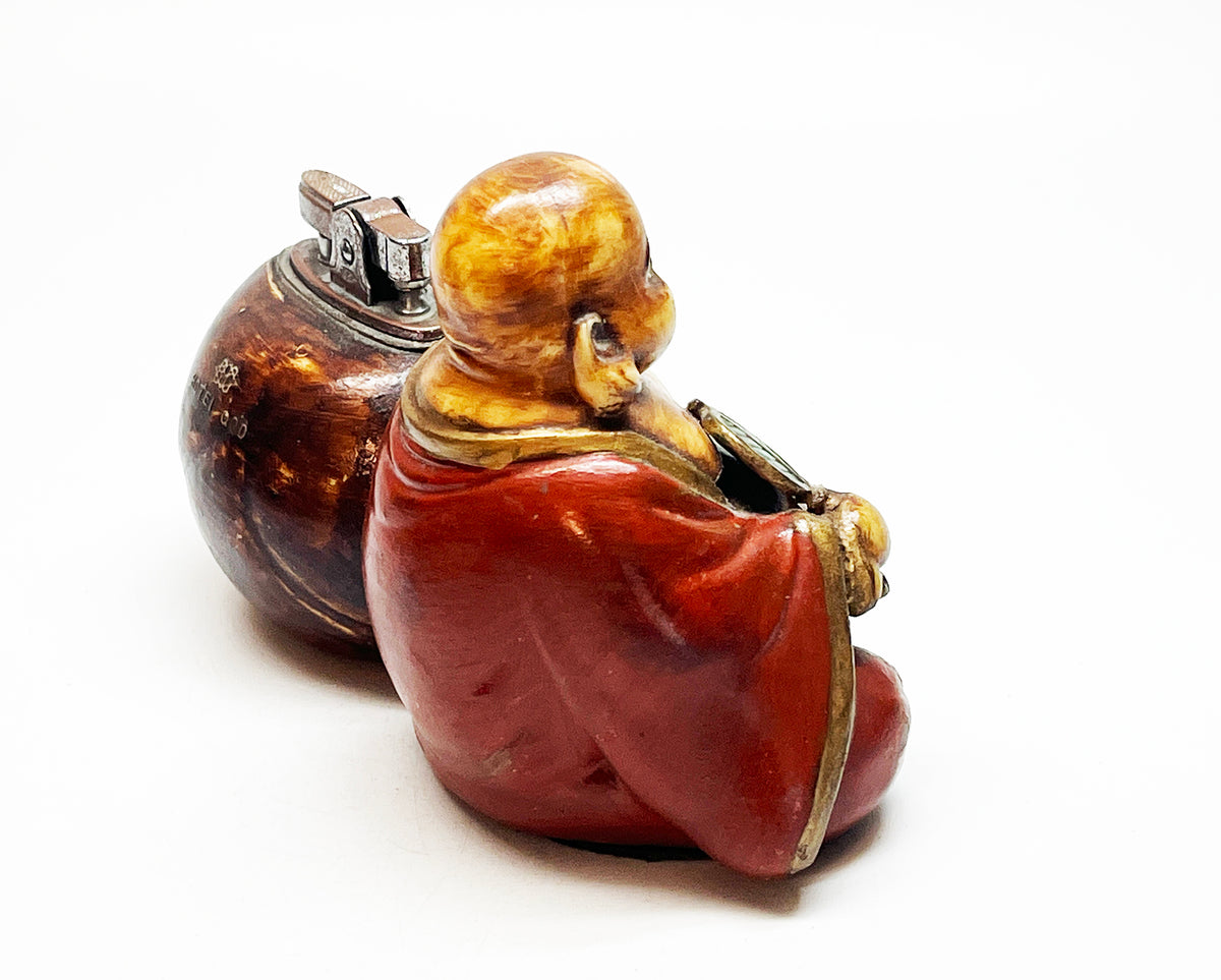 1950s Sitting Buddha Figural Table Vintage Lighter