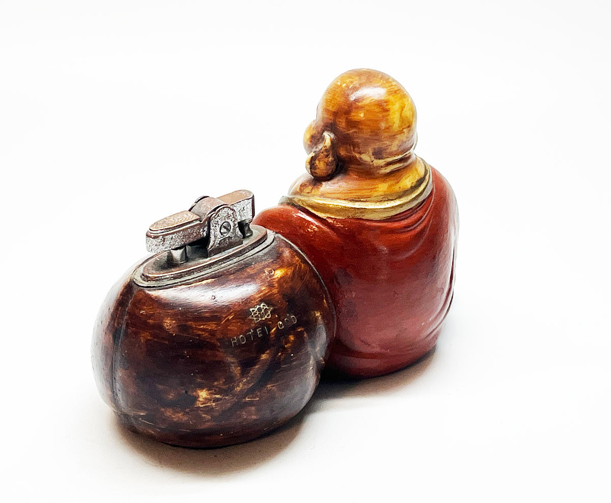 1950s Sitting Buddha Figural Table Vintage Lighter
