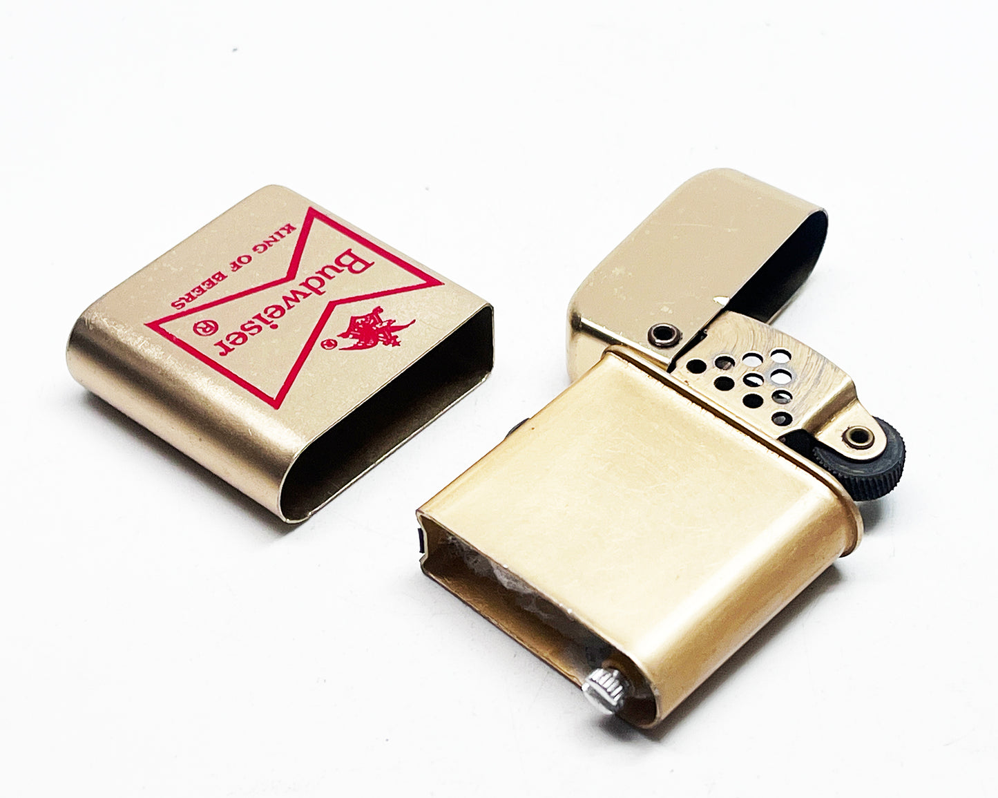 1960s Budweiser Bowers Stormmaster Vintage Working Lighter