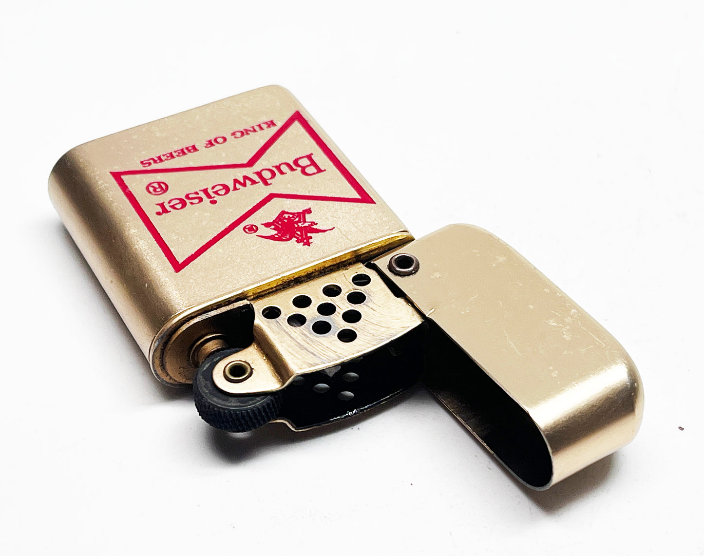1960s Budweiser Bowers Stormmaster Vintage Working Lighter