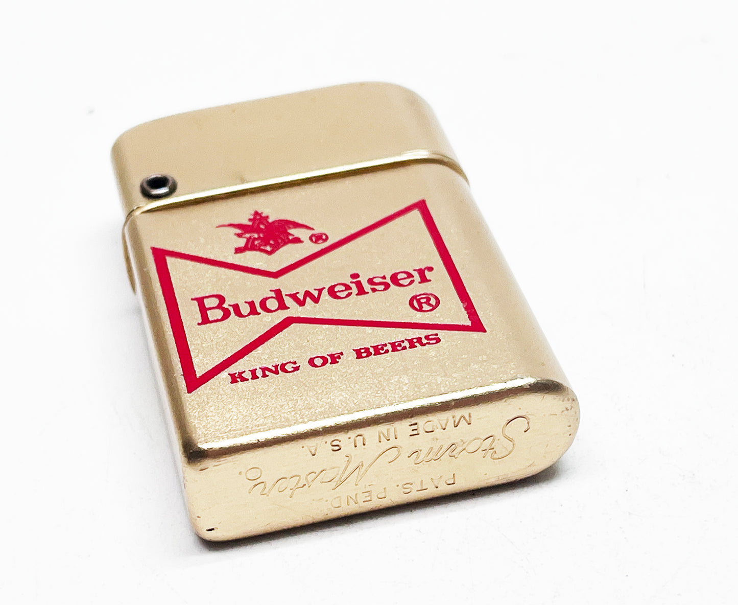 1960s Budweiser Bowers Stormmaster Vintage Working Lighter