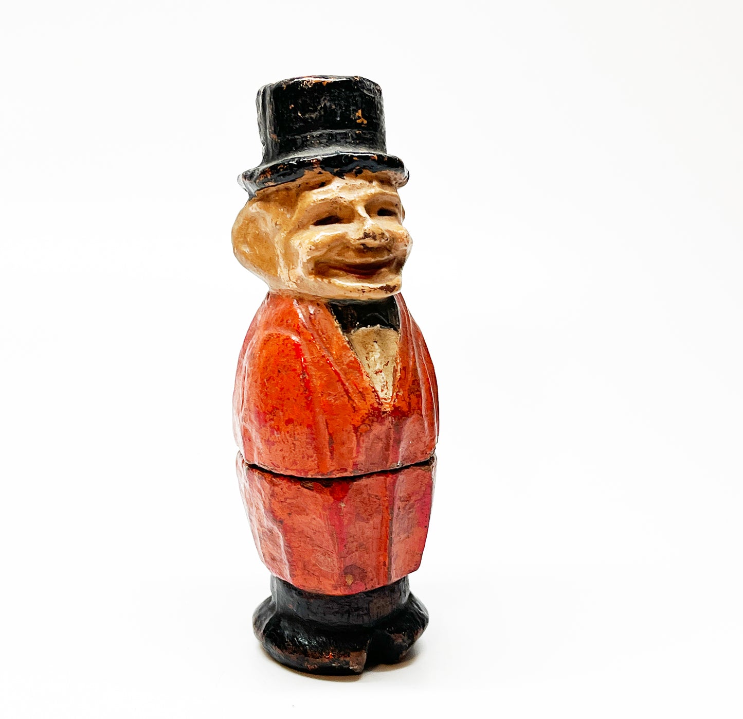 1940s Carved Wooden Old Man Figural Lighter