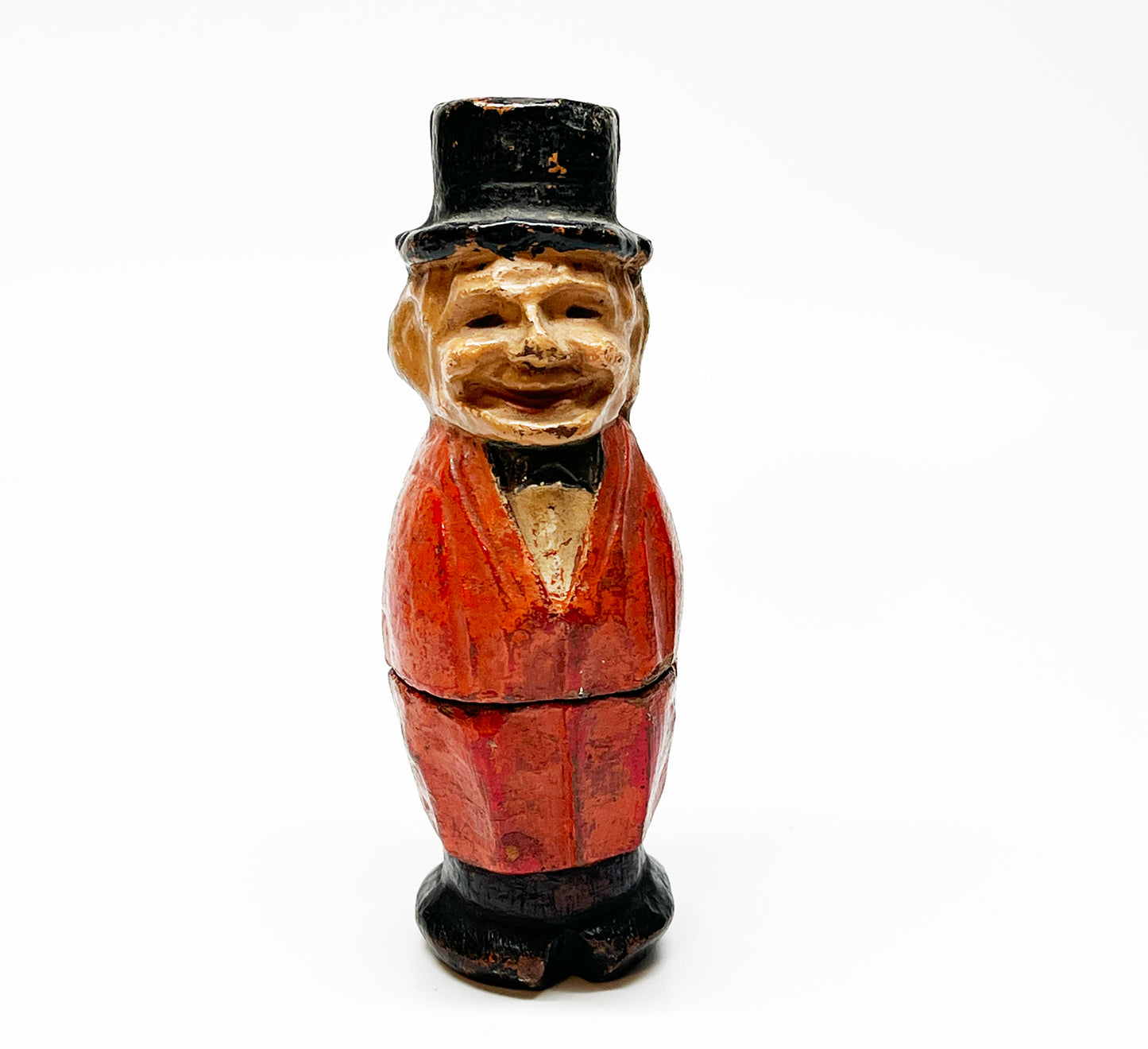 1940s Carved Wooden Old Man Figural Lighter