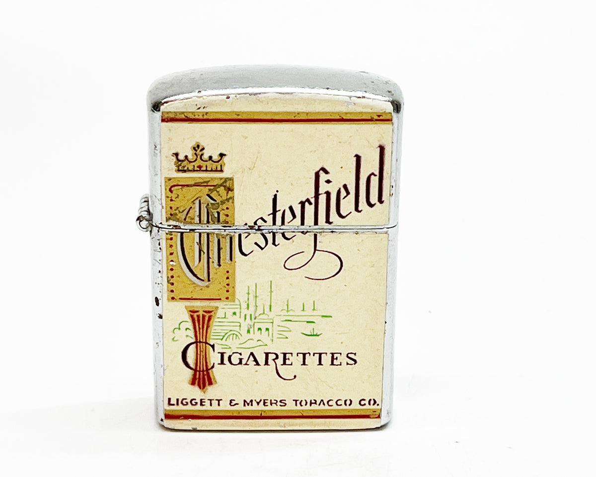 1950s Chesterfield Cigarettes Working Vintage Advertising Lighter