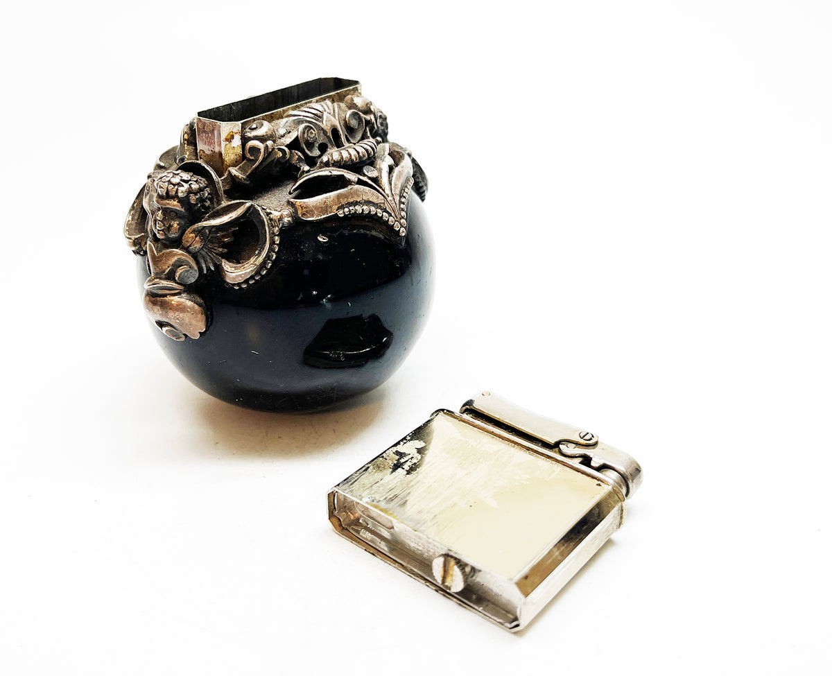 1960s Vintage Flower Old Kreisler / Colibri Silver-Toned Pewter Lighter (Copy)