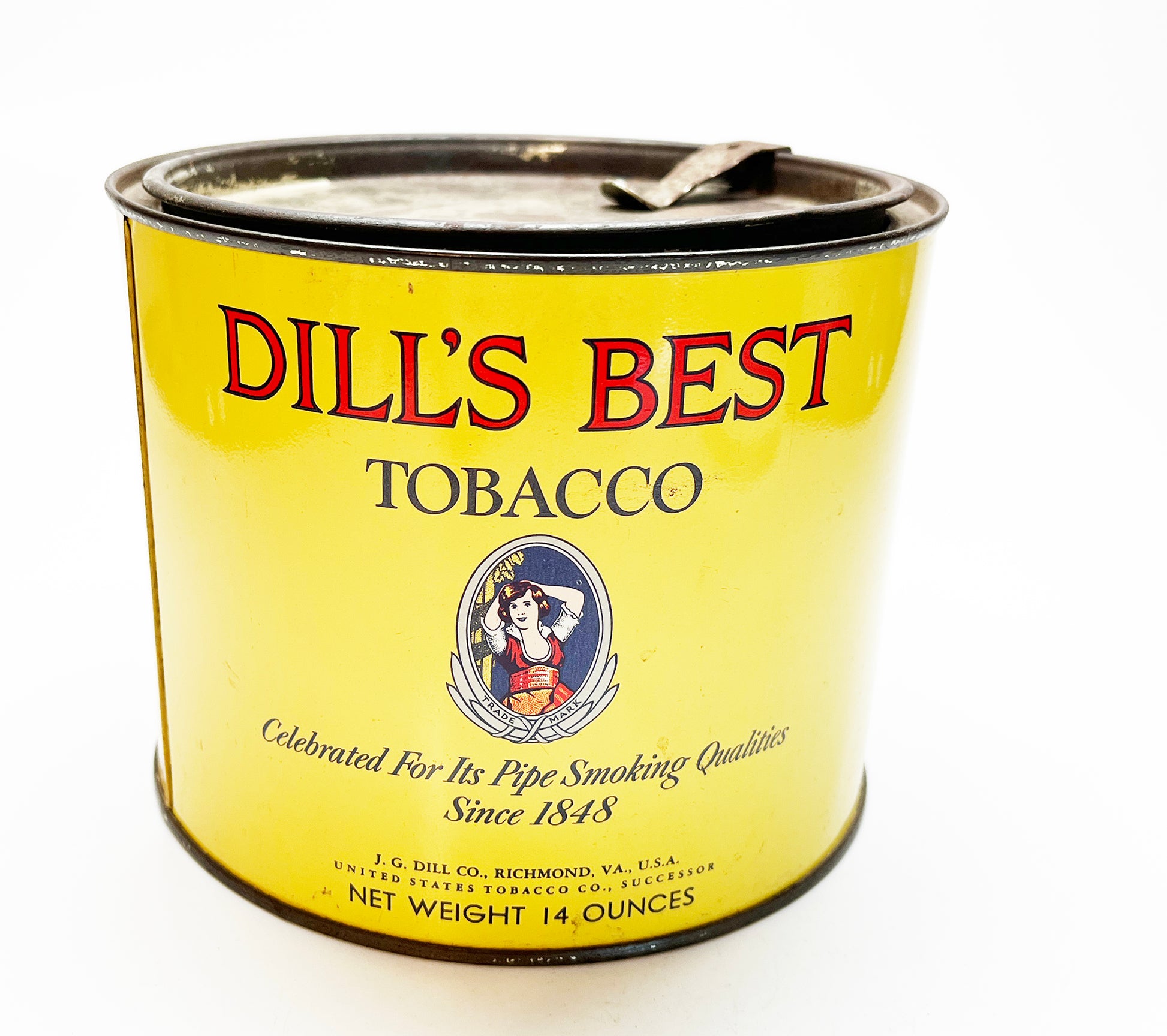 Dill's Best Large 1920s Tobacco Tin – NORTHERN ELECTRIC LIGHTING COMPANY