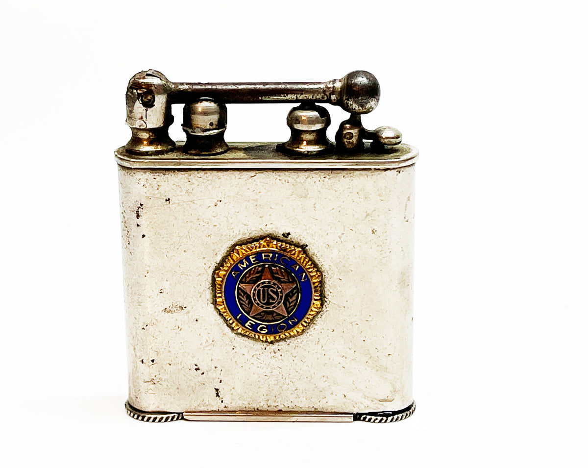 1930s Douglass Silhouette American Legion Semi-Automatic Lighter