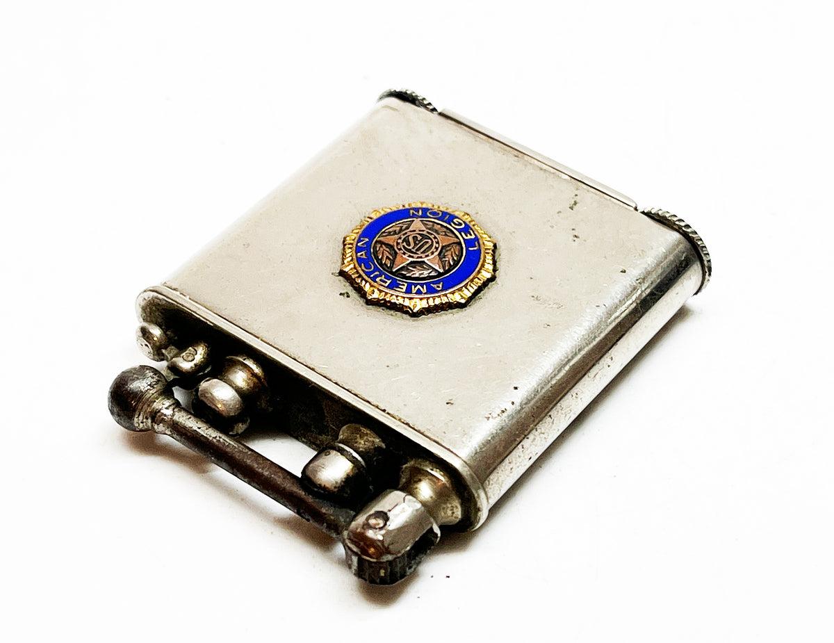 1930s Douglass Silhouette American Legion Semi-Automatic Lighter