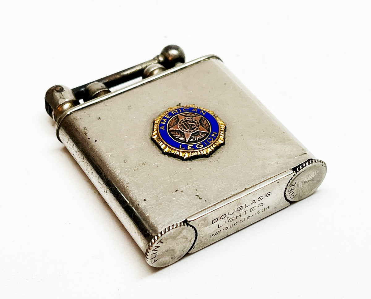 1930s Douglass Silhouette American Legion Semi-Automatic Lighter