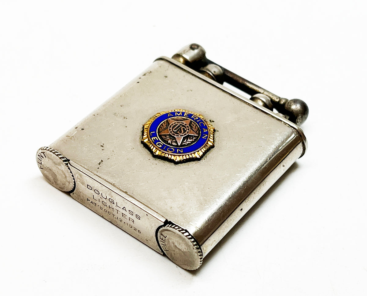 1930s Douglass Silhouette American Legion Semi-Automatic Lighter