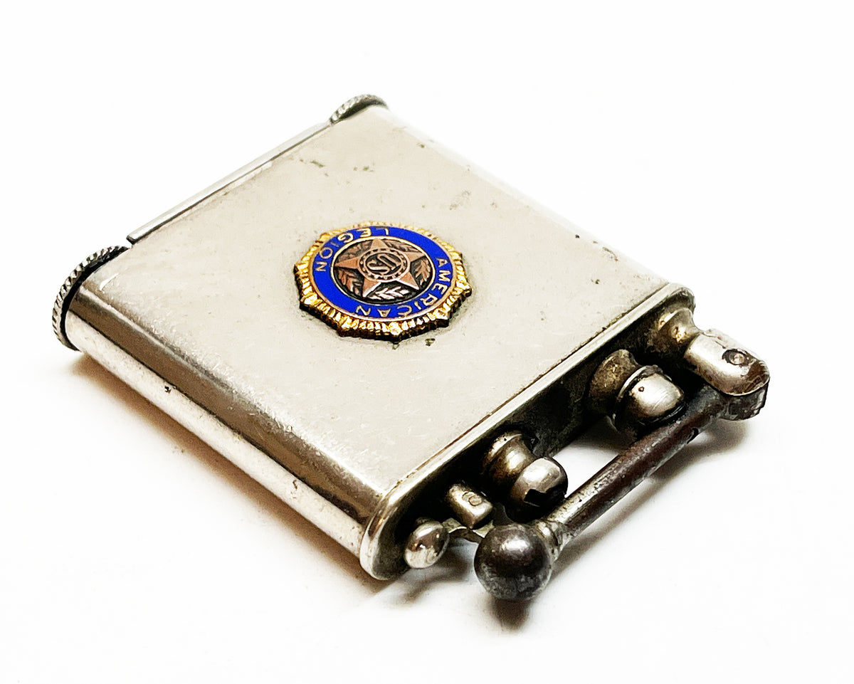 1930s Douglass Silhouette American Legion Semi-Automatic Lighter