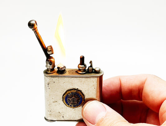 1930s Douglass Silhouette American Legion Semi-Automatic Lighter