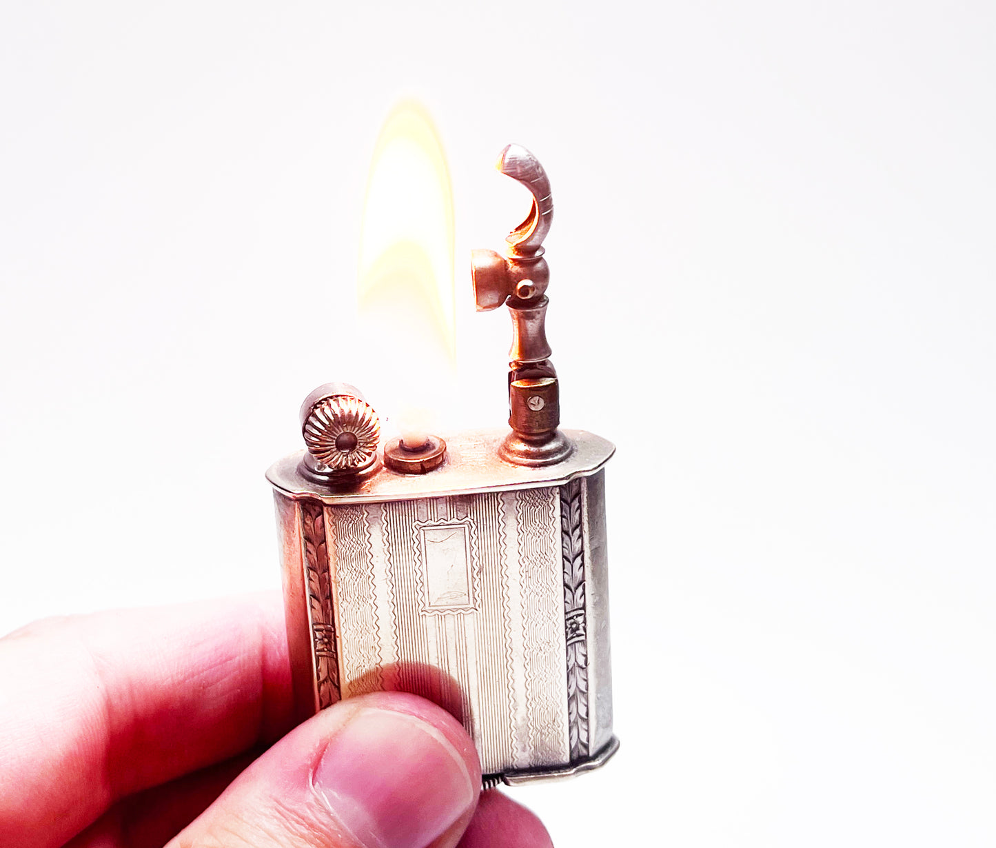 1920s Evans Lift Arm Lighter with Original Box and Felt Pouch