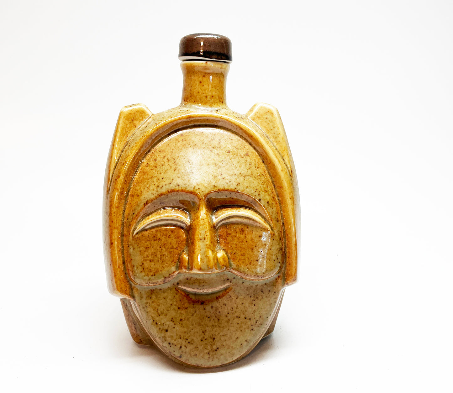 Vintage Ceramic 5 oz Face Flask